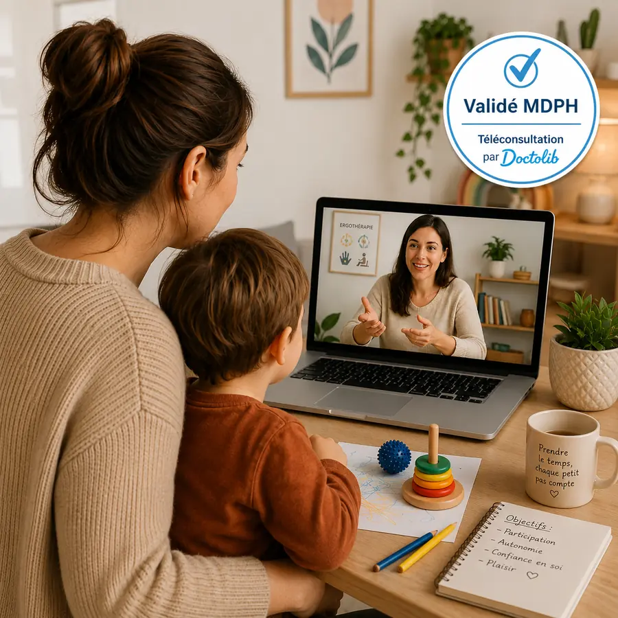 Bilan en ergothérapie en téléconsultation Doctolib pour enfant, Ergothérapeute Tours